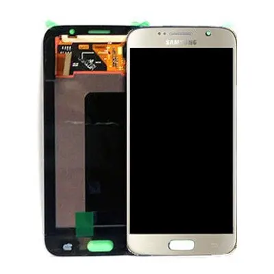 Samsung SM-G920 Galaxy S6 kompatibilis LCD modul, OEM jellegű, arany