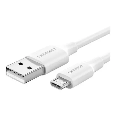 Ugreen USB-A-MicroUSB kábel, QC 3.0, 2.4A, 1m, (fehér)