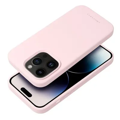 Roar Apple iPhone 16 Pro Max prémium szilikon tok velúr béléssel, világosrózsaszín