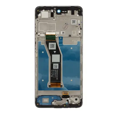 Motorola G04 LCD kijelző + érintő, kerettel, fekete (Service Pack)