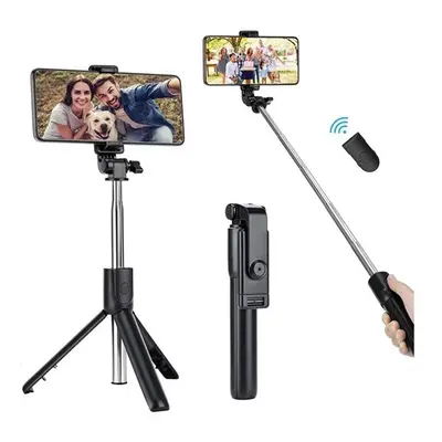 Prémium selfie bot, 19 - 70 cm, forgatható, exponáló gombbal, bluetooth-os, v4.0, tripod, R1, fe