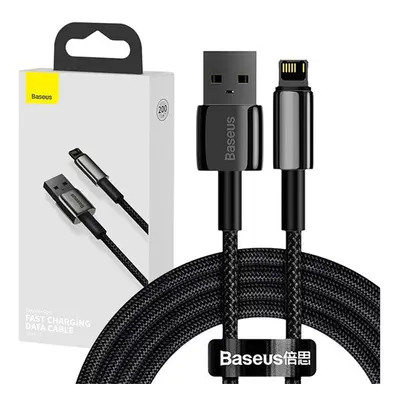 Baseus Tungsten Gold USB - Lightning kábel, 2,4A, 2m, fekete