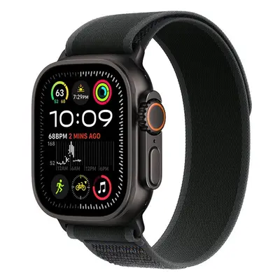 Apple Watch Ultra 2 GPS + Cellular, 49mm, fekete titántok, fekete Terep szíj, S/M