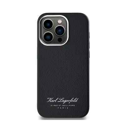 Karl Lagerfeld Grained PU Hotel RSG iPhone 13 Pro hátlap tok, fekete