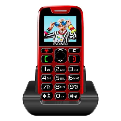 Evolveo EasyPhone (EP501) nyomógombos mobiltelefon, piros