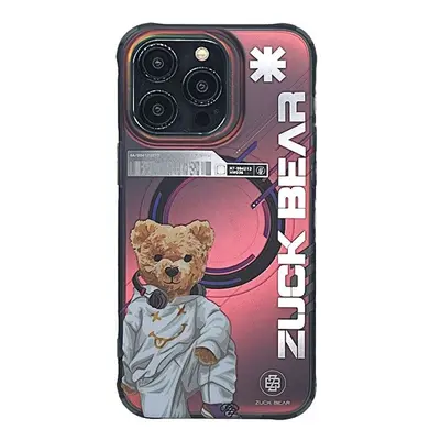 Zuck Bear New York Never Sleeps iPhone 15 Pro MagSafe kompatibilis kemény hátlap tok, fejhallgat