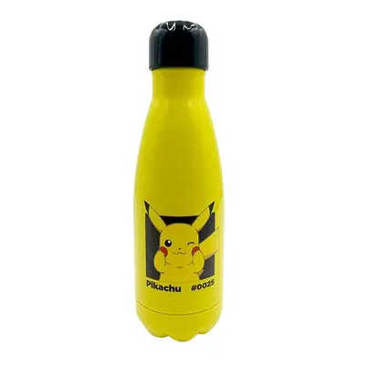 KiDS Pokemon Pikachu acél palack/kulacs, 500ml, sárga