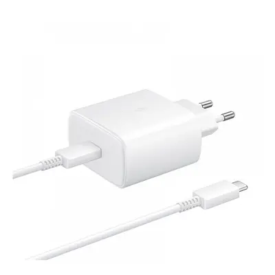 Samsung EP-TA845XW töltő Type-C + USB Type-C kábel, gyorstöltő (45W), fehér