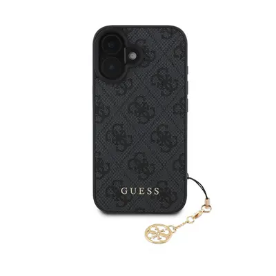 Guess 4G Charm Apple iPhone 16 Tone on Tone hátlap tok, szürke