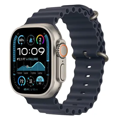 Apple Watch Ultra 2 GPS + Cellular, 49 mm, natúr titántok, tengerészkék óceán szíj