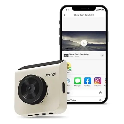 70mai A400 Dash Camera autós fedélzeti kamera, 2K, Wi-Fi, 2inch LCD, bézs