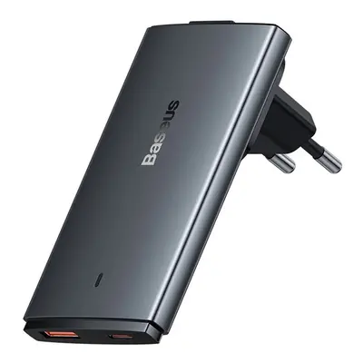 Baseus GaN5 Pro USB + USB-C hálózati töltő, 65W, ezüst