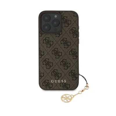 Guess 4G Charm Apple iPhone 16 Pro Max Tone on Tone hátlap tok, barna