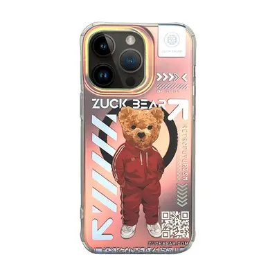 Zuck Bear New York Never Sleeps iPhone 15 Pro MagSafe kompatibilis kemény hátlap tok, melegítő