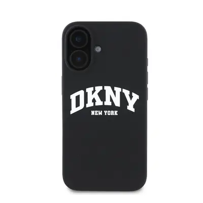 DKNY Liquid Silicone Arch Logo iPhone 16 Plus MagSafe tok, fekete