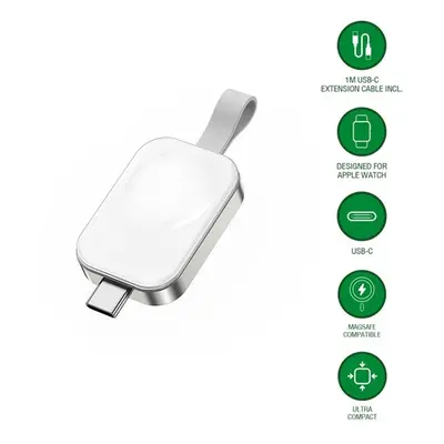 4smarts VoltBeam Apple Watch USB-C csatlakozóval, fehér