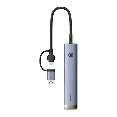 Baseus UltraJoy 4 az 1-ben Hub USB-A-USB-C 4xUSB3.0+USB-C, ezüst