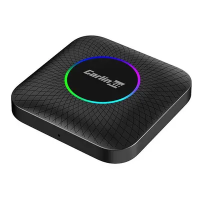 Carlinkit TBOX PLUS LED vezeték nélküli adapter, 4G/64G, Apple Carplay/Android Auto, fekete