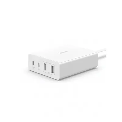 Belkin Boost Chagre Pro hálózati gyorstöltő HUB 2xType-C, 2xUSB, 108W, fehér