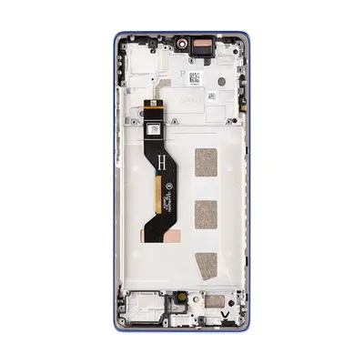 Motorola G85 gyári LCD kijelző kerettel, kék (Service Pack)