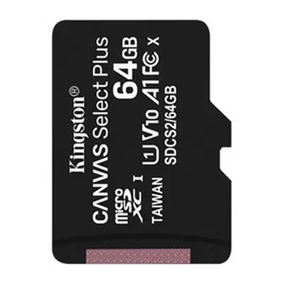 Kingston Canvas Select Plus microSDXC 64GB (Class 10), UHS-I memóriakártya adapter nélkül (SDCS2