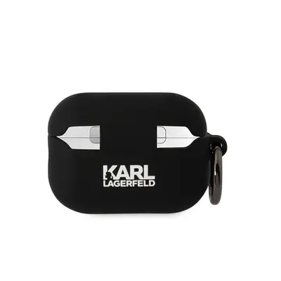 Karl Lagerfeld 3D Logo NFT Karl and Choupette Silicone Apple AirPods Pro 2 tok, fekete