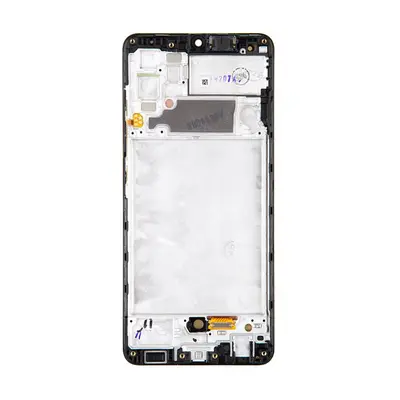 Samsung Galaxy A32 4G LCD modul kerettel, OEM jellegű, fekete ( A325 )