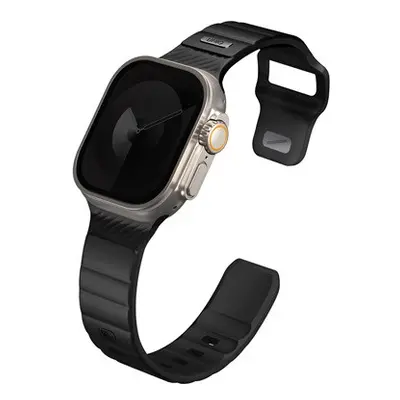 Uniq Stride KFM Apple Watch 49mm gumis szilikon szíj, fekete