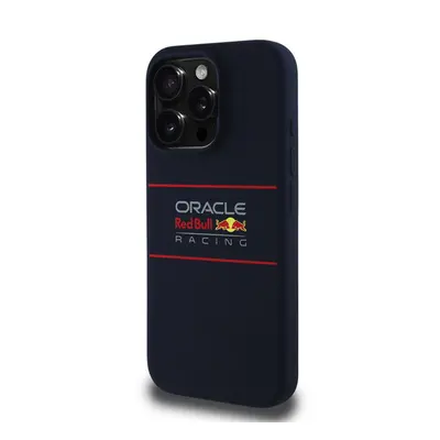 Red Bull Horizontal Logo iPhone 15 Pro Max szilikon MagSafe tok, tengerészkék