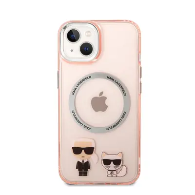 Karl Lagerfeld and Choupette MagSafe hátlap tok Apple iPhone 14 Plus, rózsaszín