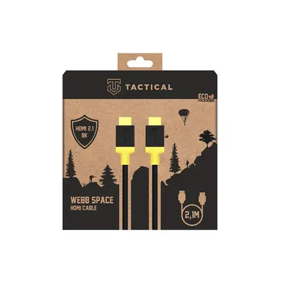 Tactical Webb Space 2.1 HDMI kábel, 8K, 2.1m, fekete/sárga