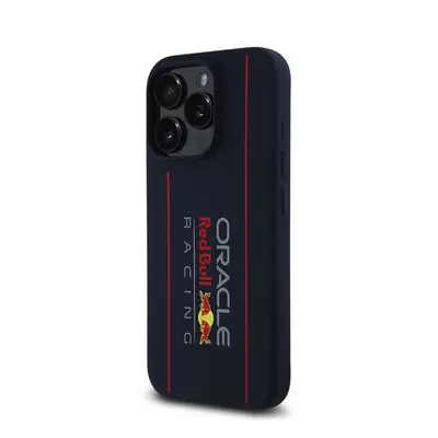 Red Bull Vertical Logo iPhone 16 Pro Max szilikon MagSafe tok, tengerészkék