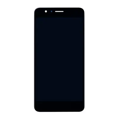 Honor 8 kompatibilis LCD modul kerettel, OEM jellegű, fekete, Grade S+