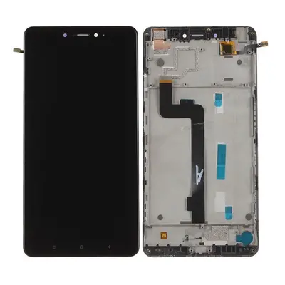 Xiaomi Mi Max kompatibilis LCD modul kerettel, OEM jellegű, fekete, Grade S+