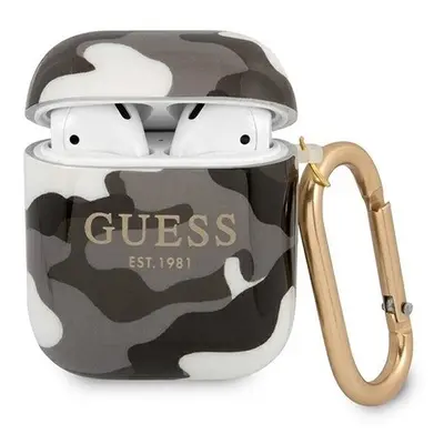 Guess Camo Collection Apple AirPods 1/2 tok, fekete