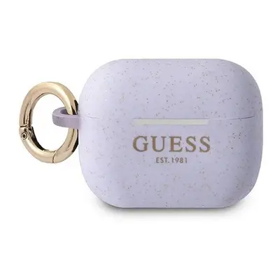 Guess Silicone Glitter Apple AirPods Pro tok, lila