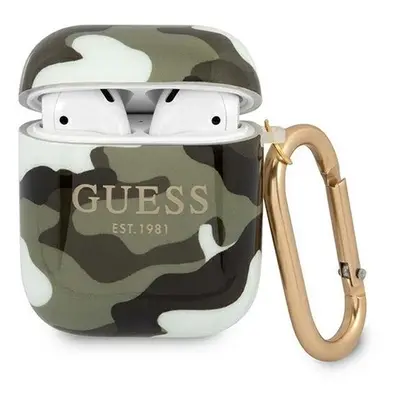 Guess Camo Collection Apple AirPods 1/2 tok, fehér-zöld