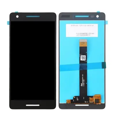 Nokia 2.1 kompatibilis LCD modul, OEM jellegű, fekete, Grade S+