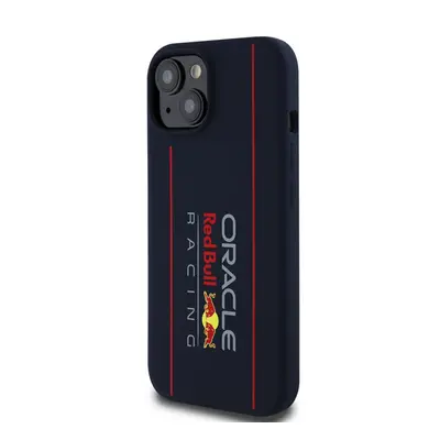 Red Bull Vertical Logo iPhone 15 szilikon MagSafe tok, tengerészkék