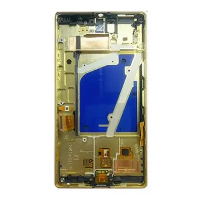 Nokia Lumia 930 kompatibilis LCD modul kerettel, OEM jellegű, arany, Grade S+