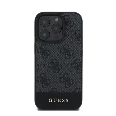 Guess 4G Bottom Stripe Apple iPhone 16 Pro Max hátlap tok, szürke GUHCP16XG4GLGR