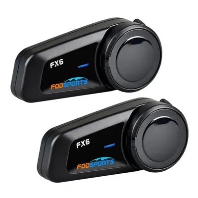 Fodsports FX6 motoros sisakbeszélő / kihangosító, bluetooth, fekete (2db)