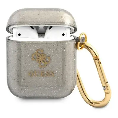 Guess Glitter Collection Apple AirPods 1/2 tok, fekete