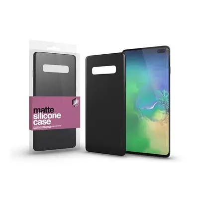 Xprotector Matte, ultra vékony szilikon hátlap tok, Samsung G975 Galaxy S10+, fekete