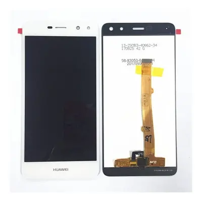 Huawei Y6 (2017) kompatibilis LCD modul kerettel, OEM jellegű, fehér, Grade S+