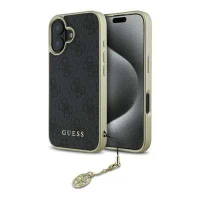 Guess 4G Charms Collection iPhone 16 hátlap tok, fekete GUHCP16SGF4GGR