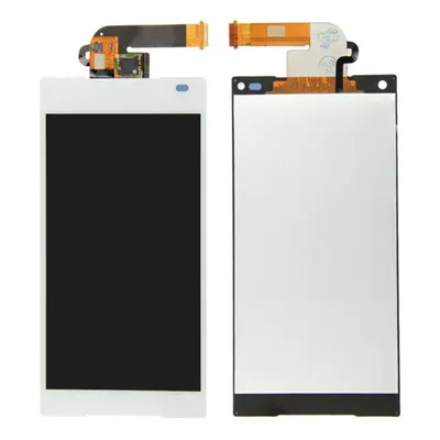 Sony Xperia Z5 Compact kompatibilis LCD modul, OEM jellegű, fehér, Grade S+