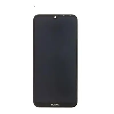 Huawei Y7 (2019) kompatibilis LCD modul kerettel, OEM jellegű, fekete, Grade S+