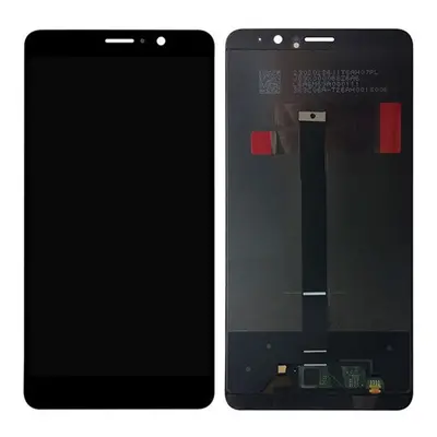 Huawei Mate 9 kompatibilis LCD modul kerettel, OEM jellegű, fekete, Grade S+