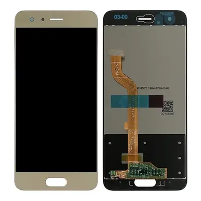 Honor 9 kompatibilis LCD modul kerettel, OEM jellegű, arany, Grade S+